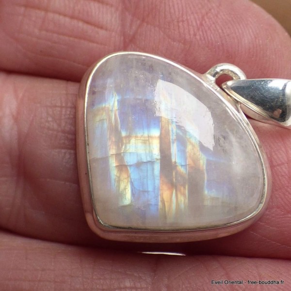 Pendentif goutte Pierre de lune Rainbow Bijoux en Pierre de lune CWA12.25