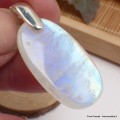 Pendentif Authentique Pierre de lune bleue grade AAA Bijoux en Pierre de lune CWA12.26