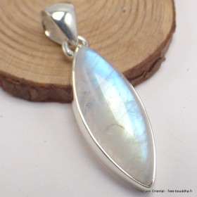 Pendentif en Authentique Pierre de lune bleue Bijoux en Pierre de lune CWA12.27