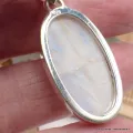 Pendentif Authentique Pierre de lune strie orange - Pendentifs pierres naturelles