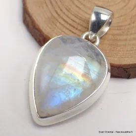 Pendentif goutte Authentique Pierre de lune bleue - Pendentifs pierres naturelles
