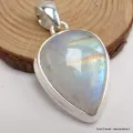 Pendentif goutte Authentique Pierre de lune bleue - Pendentifs pierres naturelles