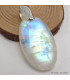 Pendentif Authentique Péristérite bleue jaune Bijoux en Pierre de lune CWA12.30