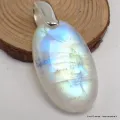 Pendentif Authentique Péristérite bleue jaune - Bijoux en Phosphosidérite