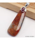 Pendentif Agate Laguna et grenat cabochon Pendentifs pierres naturelles XV96.2