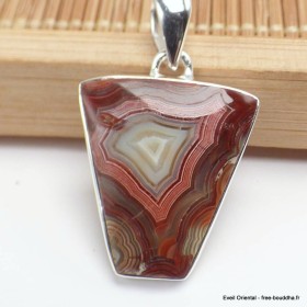 Pendentif Agate Laguna forme trapèze Pendentifs pierres naturelles XV96.3