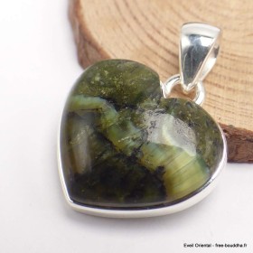 Petit pendentif Coeur en Opale verte Pendentifs pierres naturelles CWA28.5
