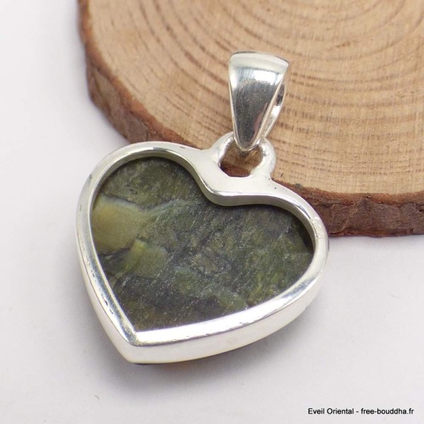 Petit pendentif Coeur en Opale verte Pendentifs pierres naturelles CWA28.5