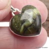 Petit pendentif Coeur en Opale verte Pendentifs pierres naturelles CWA28.5