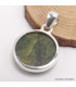 Petit pendentif rond en Opale verte Pendentifs pierres naturelles CWA28.7