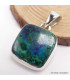 Petit pendentif Azurite malachite carré Bijoux en Azurite Malachite LAM36.8