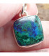 Petit pendentif Azurite malachite carré Bijoux en Azurite Malachite LAM36.8