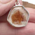 Pendentif Authentique pierre stalactite citrine naturelle - Bijoux en Citrine