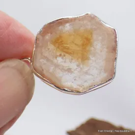 Pendentif authentique citrine non traitée - Bijoux en Citrine