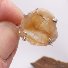 Pendentif Citrine argent 925 pierre naturelle certifiée
