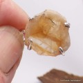 Pendentif authentique citrine serti griffes Pendentifs pierres naturelles BK95.9