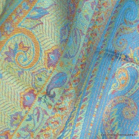 Pashmina femme pure soie turquoise bordeau Tous les pashminas CSS75