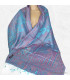Pashmina femme en soie turquoise bordeau Tous les pashminas CSS79