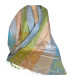 Pashmina soie turquoise kaki Tous les pashminas CSS70