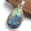 Pendentif Azurite naturelle forme goutte Bijoux en Azurite LAM40.1