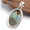 Bijou Pendentif Azurite naturelle forme ovale Bijoux en Azurite LAM40.4