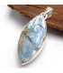 Pendentif Cyanite bleue paraiba brute marquise Pendentifs pierres naturelles LAM21