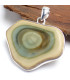 Pendentif Jaspe impérial asymétrique kaki jaune pâle Pendentifs pierres naturelles XV16.5