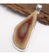 Pendentif Jaspe impérial asymétrique marron jaune pâle Pendentifs pierres naturelles XV16.6