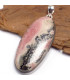 Pendentif Rhodochrosite sur Pyrite forme allongée Pendentifs pierres naturelles XV19.1