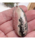 Pendentif Rhodochrosite sur Pyrite forme allongée Pendentifs pierres naturelles XV19.1