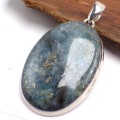 Rare pendentif Pyrite sur Cyanite Pendentifs pierres naturelles LAM33