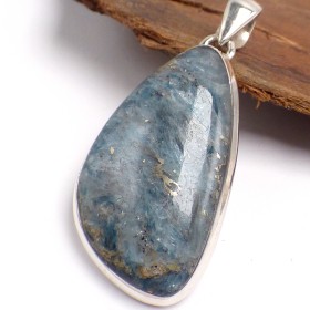 Rare pendentif Pyrite sur Cyanite aymétrique Pendentifs pierres naturelles LAM33.1