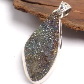 Pendentif Pyrite arc-en-ciel forme libre - Bijoux en Pyrite arc-en-ciel