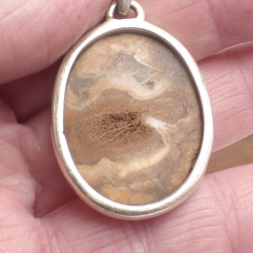 Pendentif argent Jaspe Brun Pendentifs pierres naturelles f6.2
