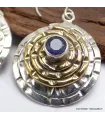 Boucles d'oreilles Spirales deux tons en Iolite - Boucles d'oreilles en pierres naturelles