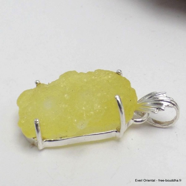 Pendentif en Brucite jaune citron Pendentifs pierres naturelles LAM38.6