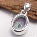 Pendentif oval en Quartz Mystique Pendentifs pierres naturelles AW57