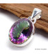 Pendentif oval en Quartz Mystique Pendentifs pierres naturelles AW57