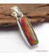 Pendentif allongé Ammolite du Canada qualité AAA Bijoux en Ammolite AW21