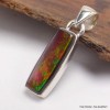 Pendentif allongé Ammolite du Canada qualité AAA Bijoux en Ammolite AW21