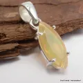 Pendentif Opale Ethiopienne facettée jaune orange - Pendentifs pierres naturelles