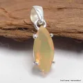 Pendentif Opale Ethiopienne facettée jaune orange - Pendentifs pierres naturelles