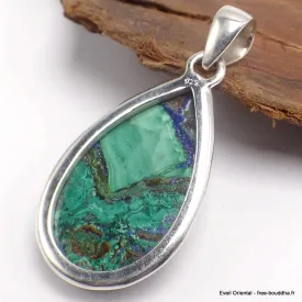 Gros pendentif azurite malachite - Pendentifs pierres naturelles