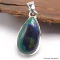 Pendentif goutte en azurite malachite - Pendentifs pierres naturelles