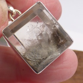 Pendentif carré en Cristal Quartz Manifestation Bijoux en Quartz Manifestation YM85.2