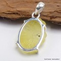 Pendentif pierre naturelle en Brucite jaune Pendentifs pierres naturelles LAM38.8