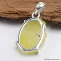 Pendentif pierre naturelle en Brucite jaune - Pendentifs pierres naturelles