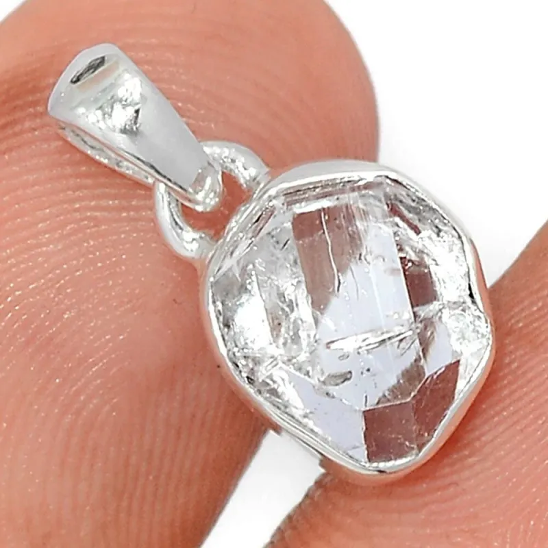 Pendentif Pierre naturelle Authentique Diamant d'Herkimer - Pendentifs pierres naturelles