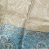 Châle soie de bambou bleu taupe Pashminas pure soie CFB9