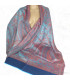 Châle écologique soie de bambou turquoise rouge Pashminas pure soie CFB14